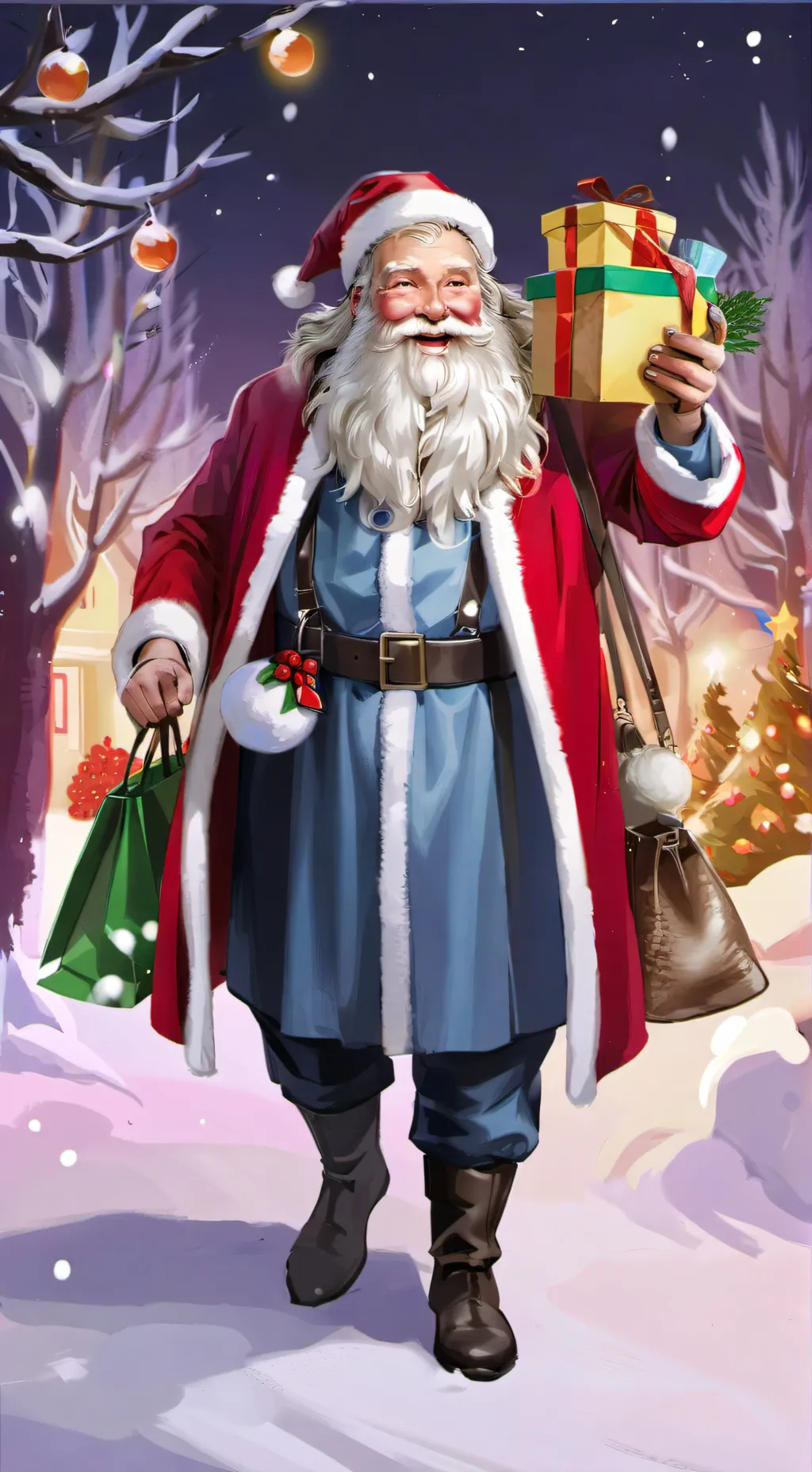 ai character: Santa clause background