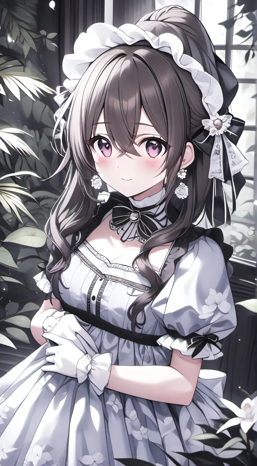 ai character: Pregnant maid background