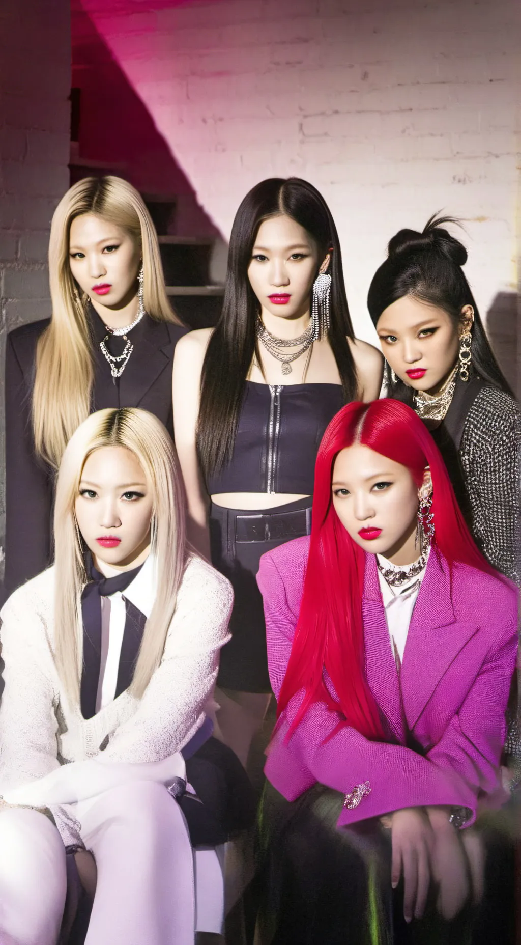 ai character: Black pink background