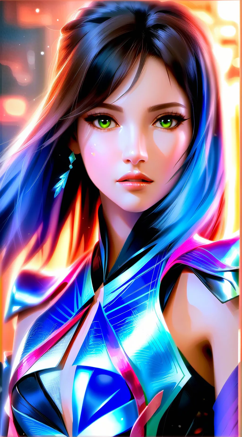 ai character: Ruby (Futuristic) background