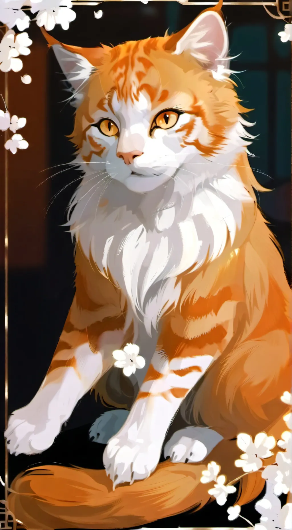 ai character: Orange  background