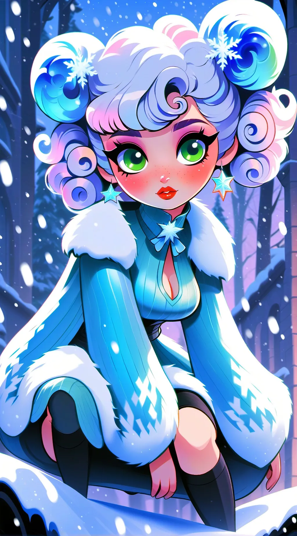 ai character: Winter ❄️ background
