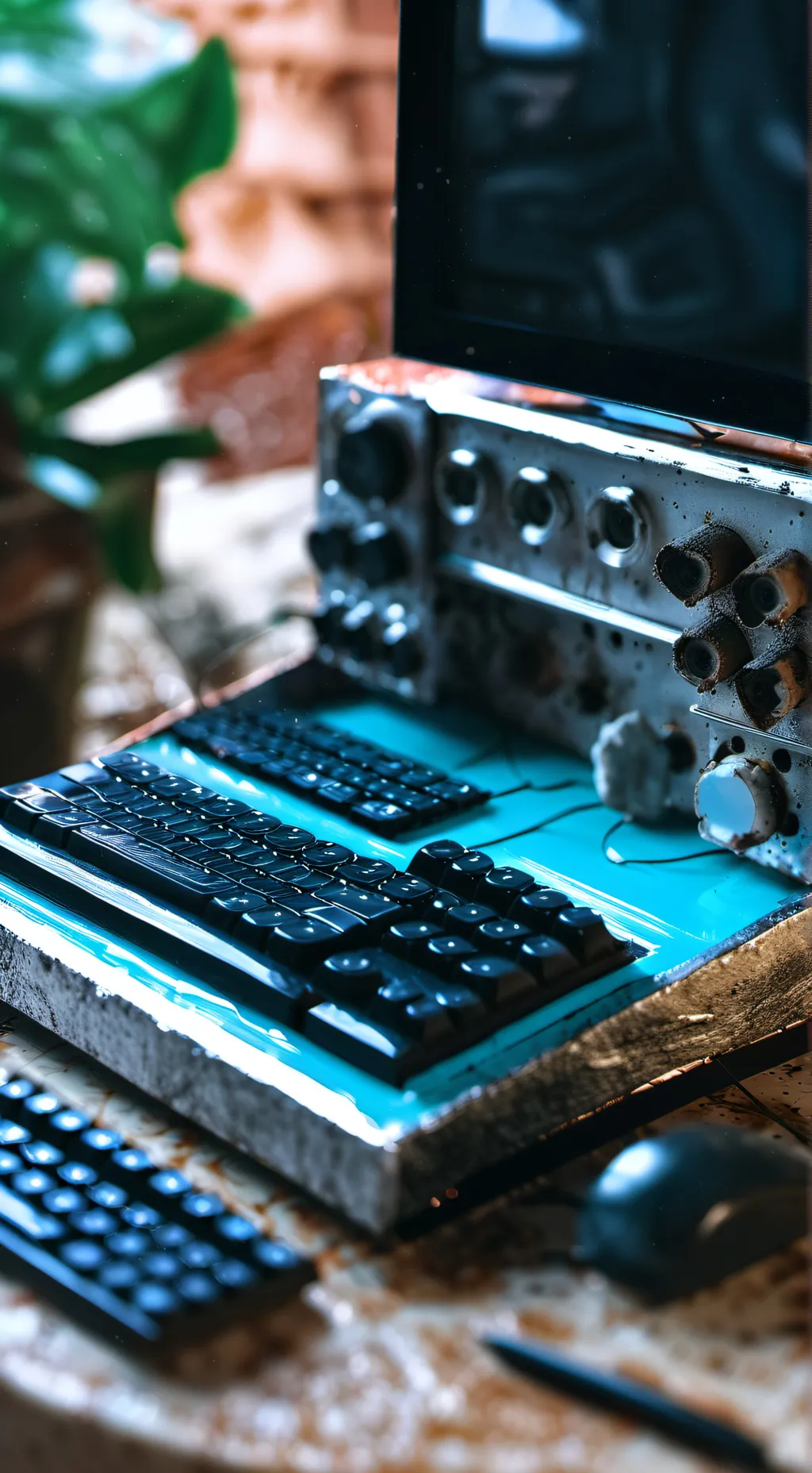 ai character: Your old laptop background