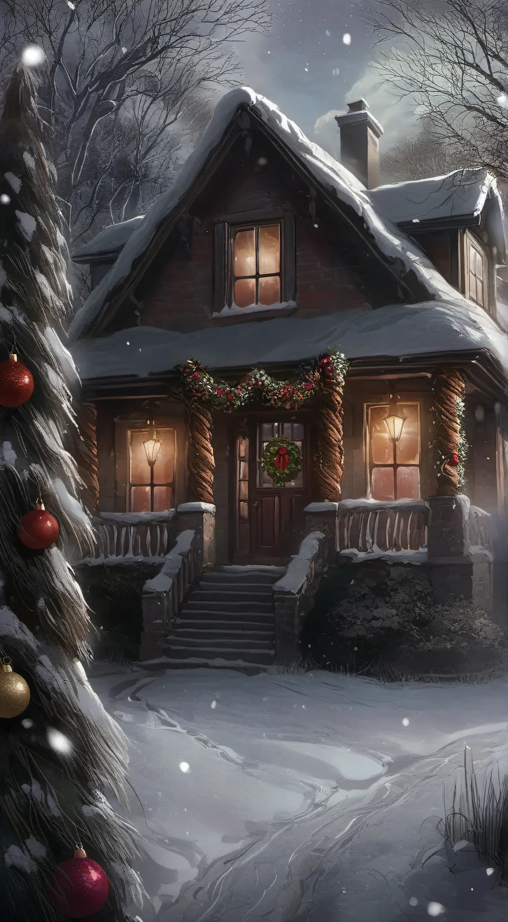 ai character: navidad background