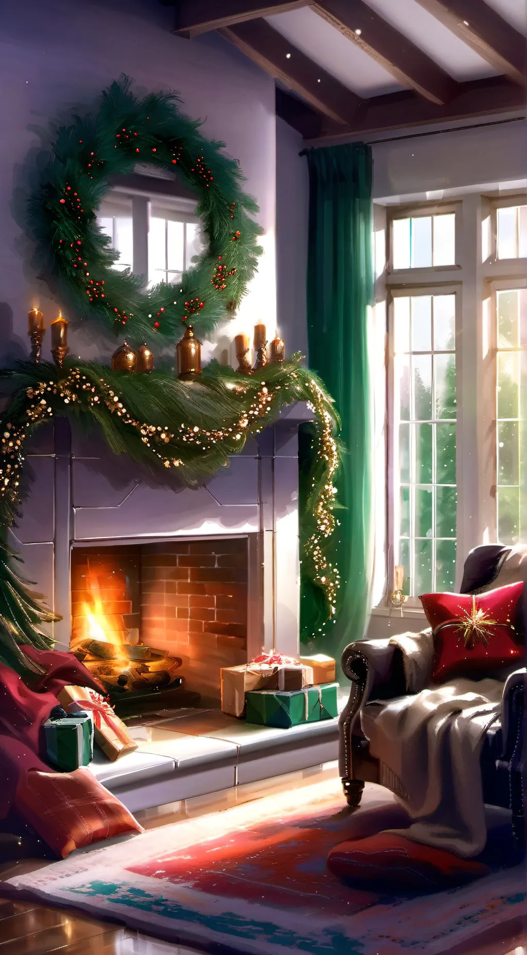 ai character: The Christmas day background