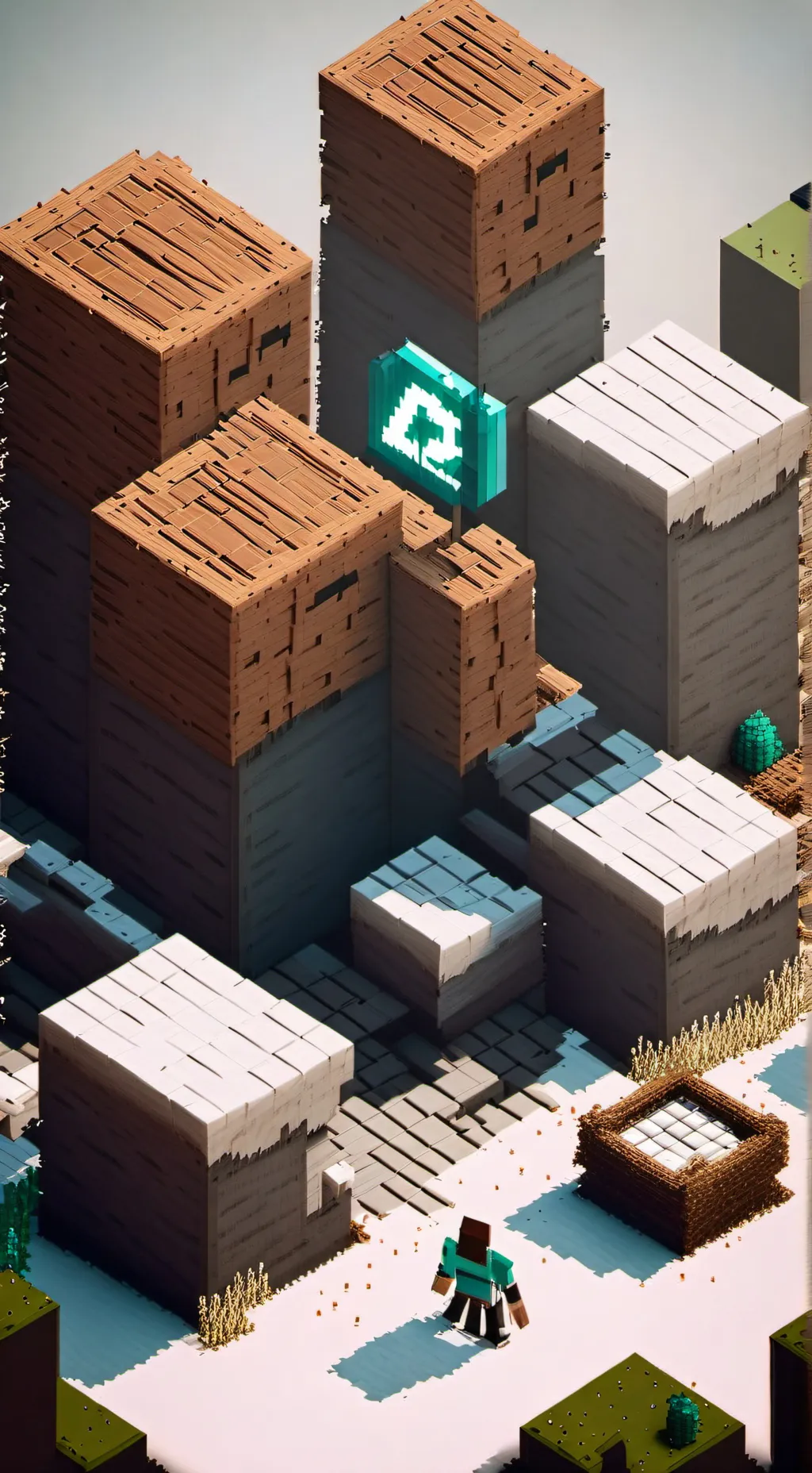 ai character: Glitch. background