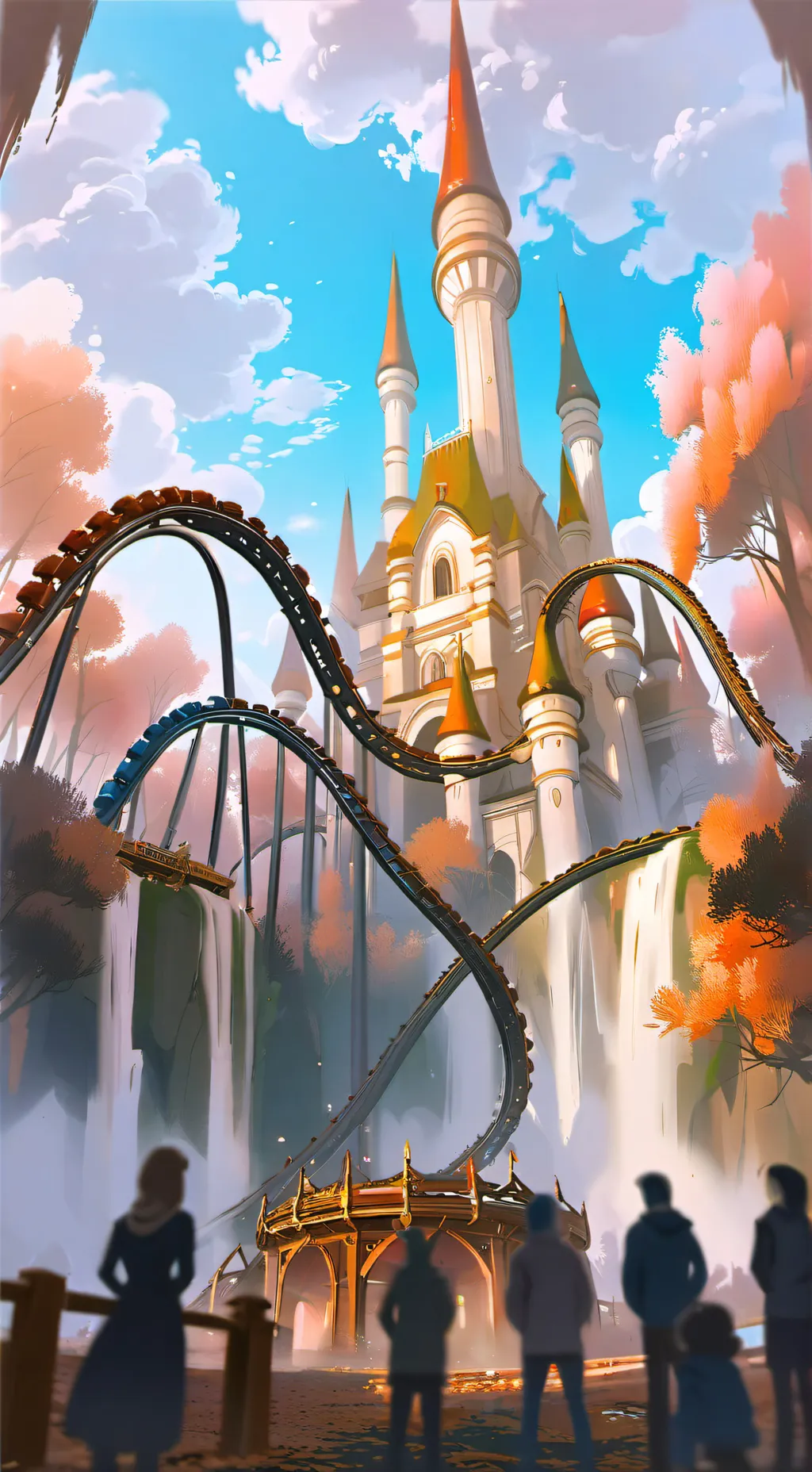 ai character: theme park  background