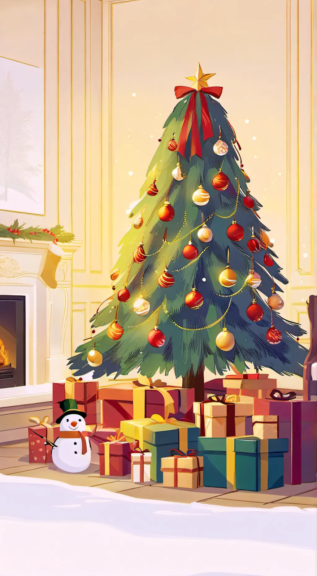 ai character: christmas among us background