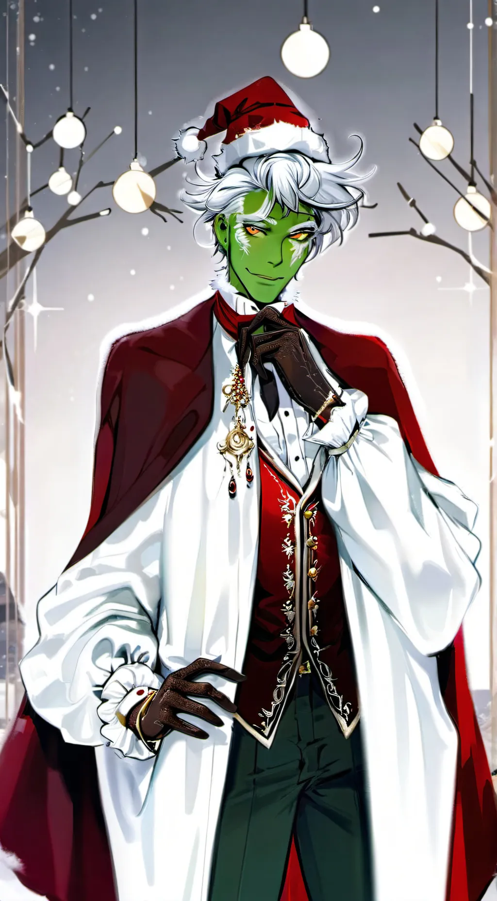ai character: Grinch  background