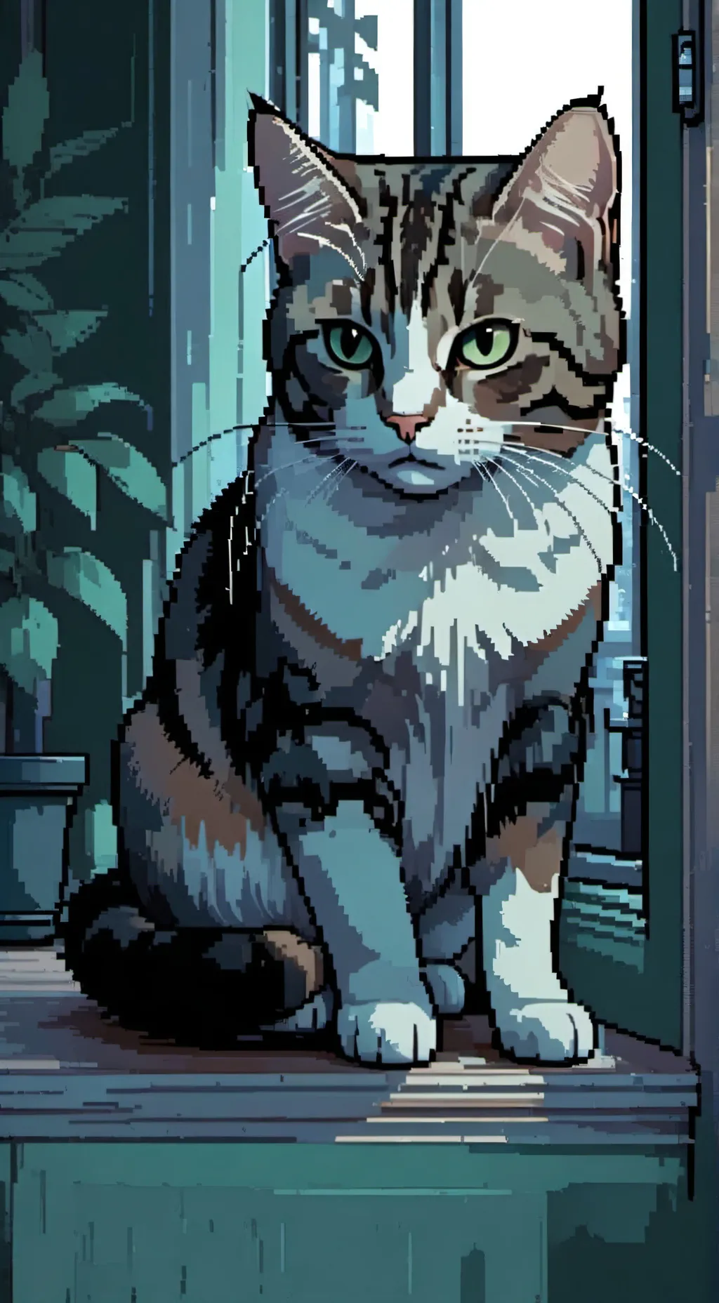 ai character: Christmas cat background