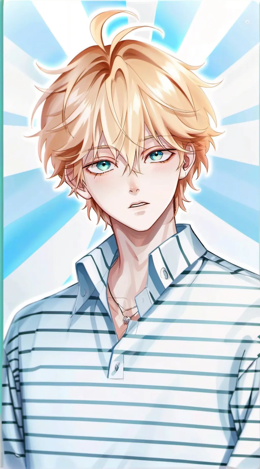 ai character: 💙Leo🩵 background