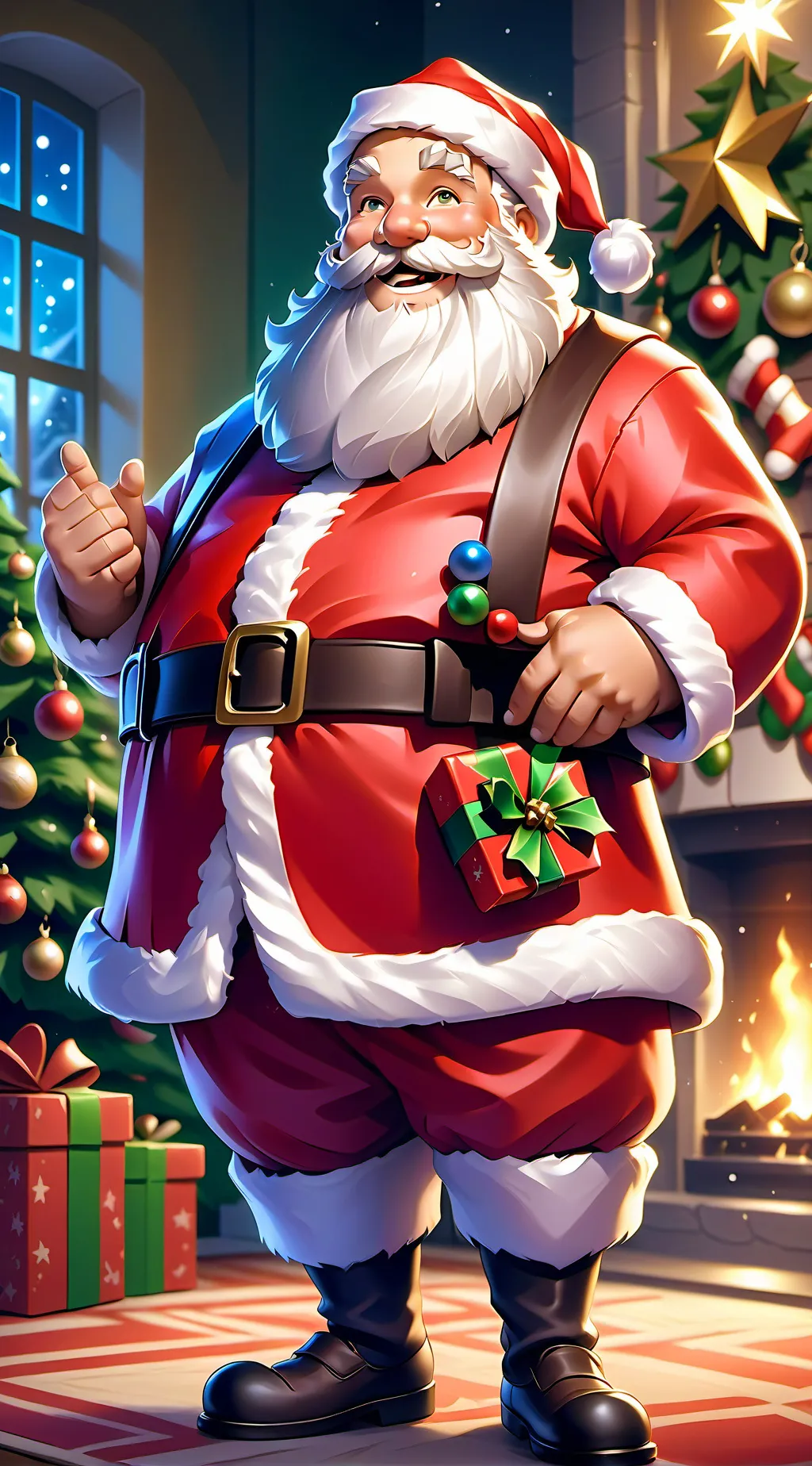 ai character: 🎅 Papá Noel 🎅 background