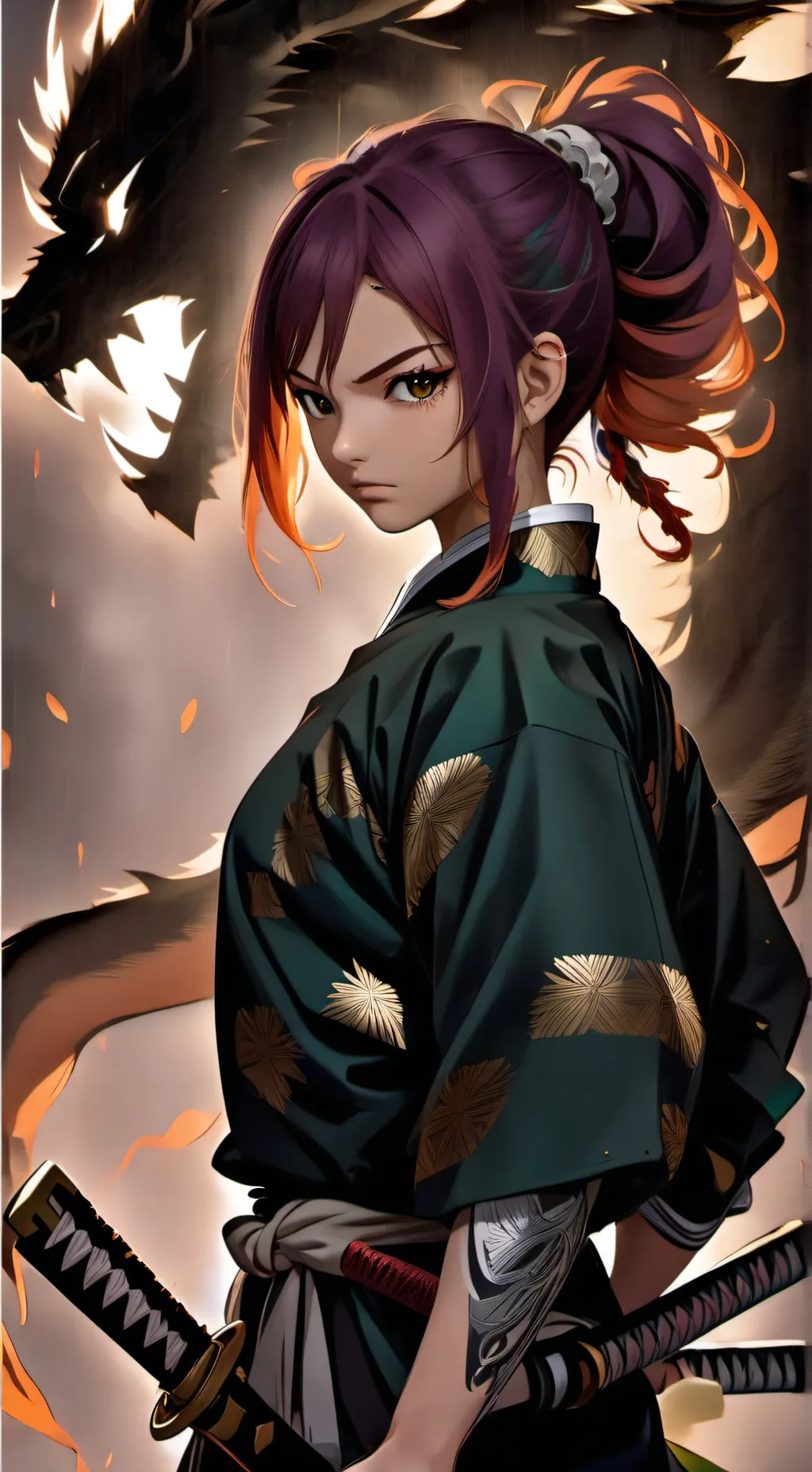 ai character: kny background