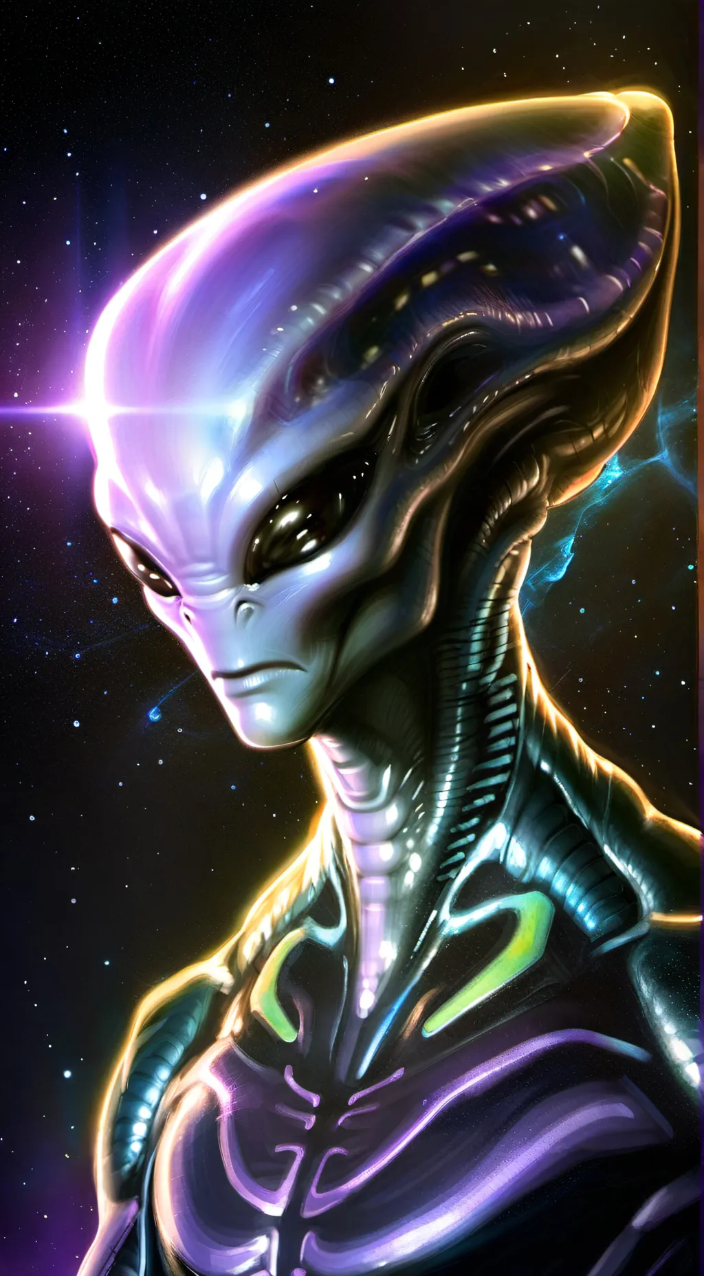 ai character: Alien pistola de background
