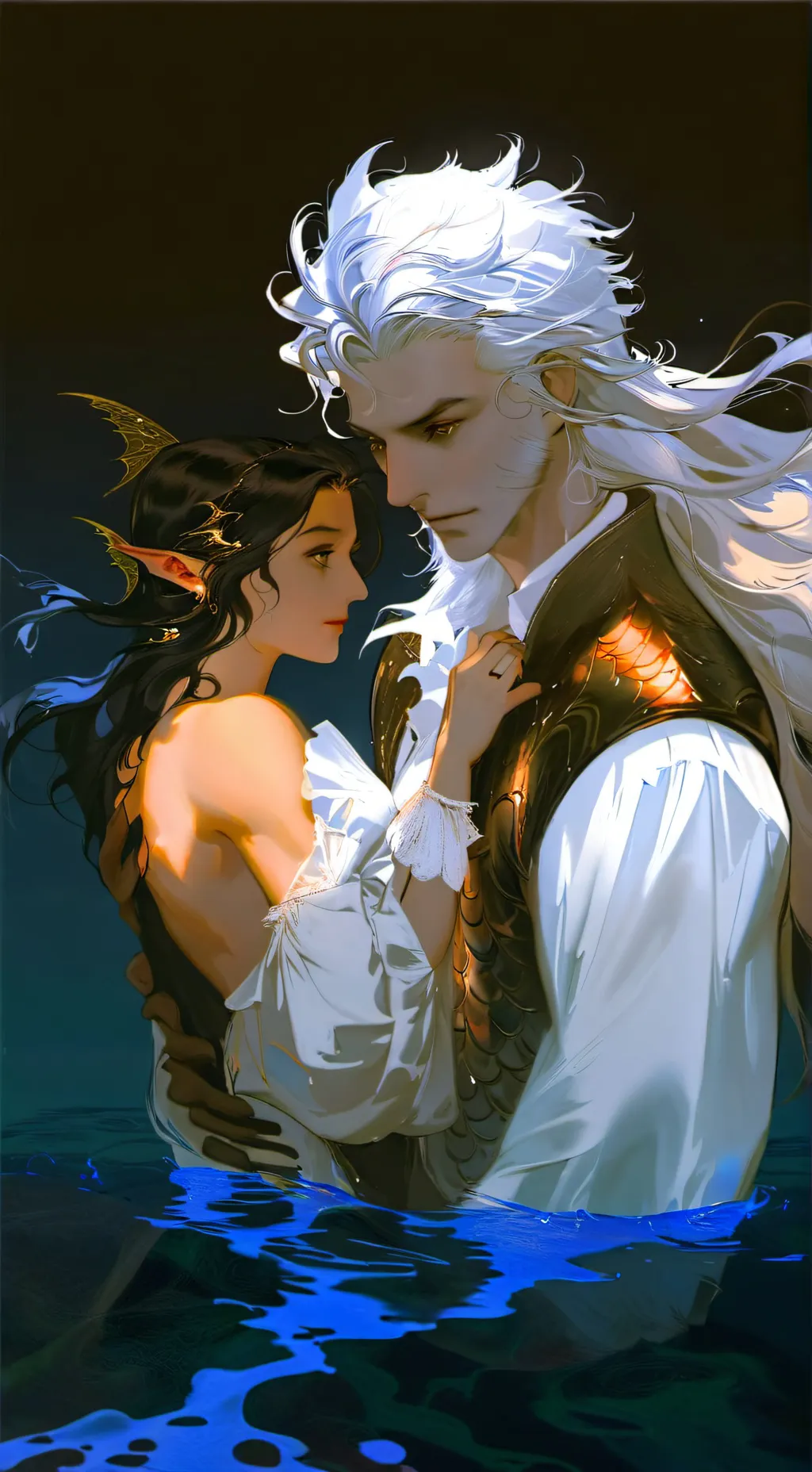 ai character: abusive mermai hun background