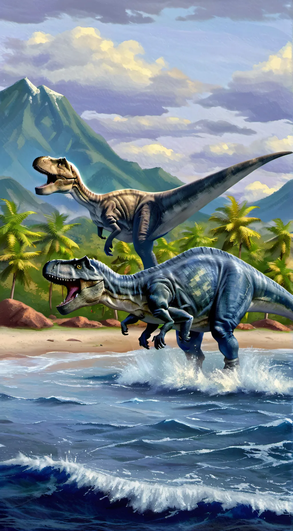 ai character: dino land???  background