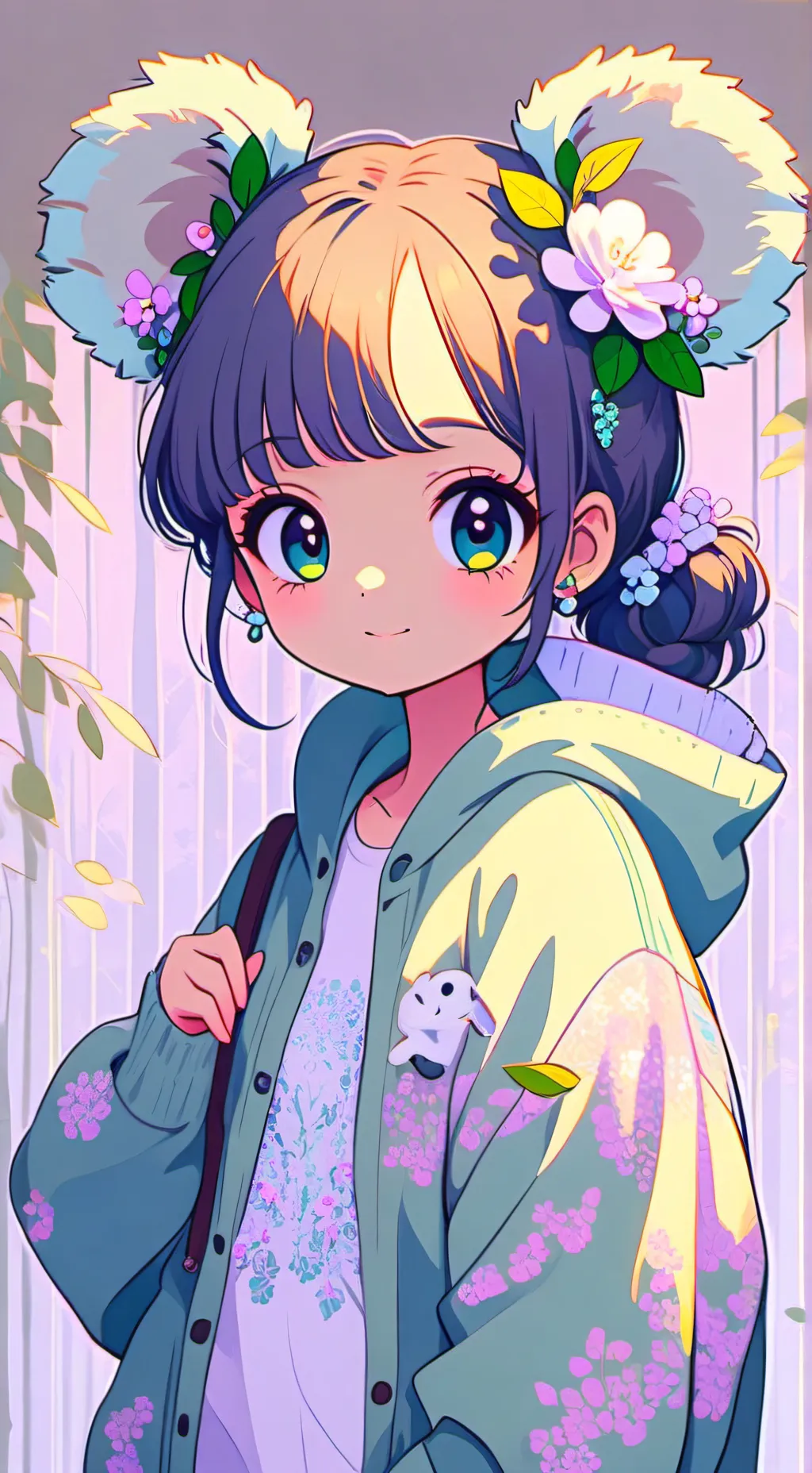ai character: Niña Koala  background