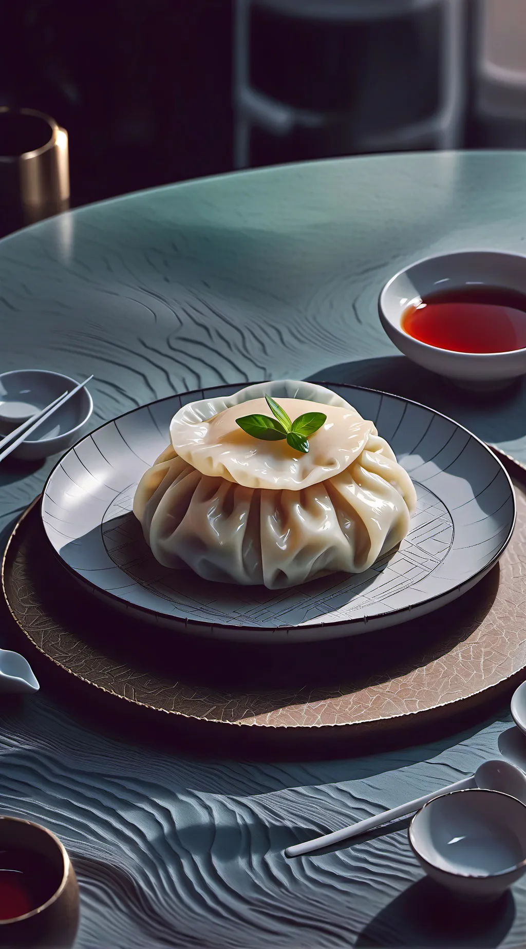 ai character: dumpling  background