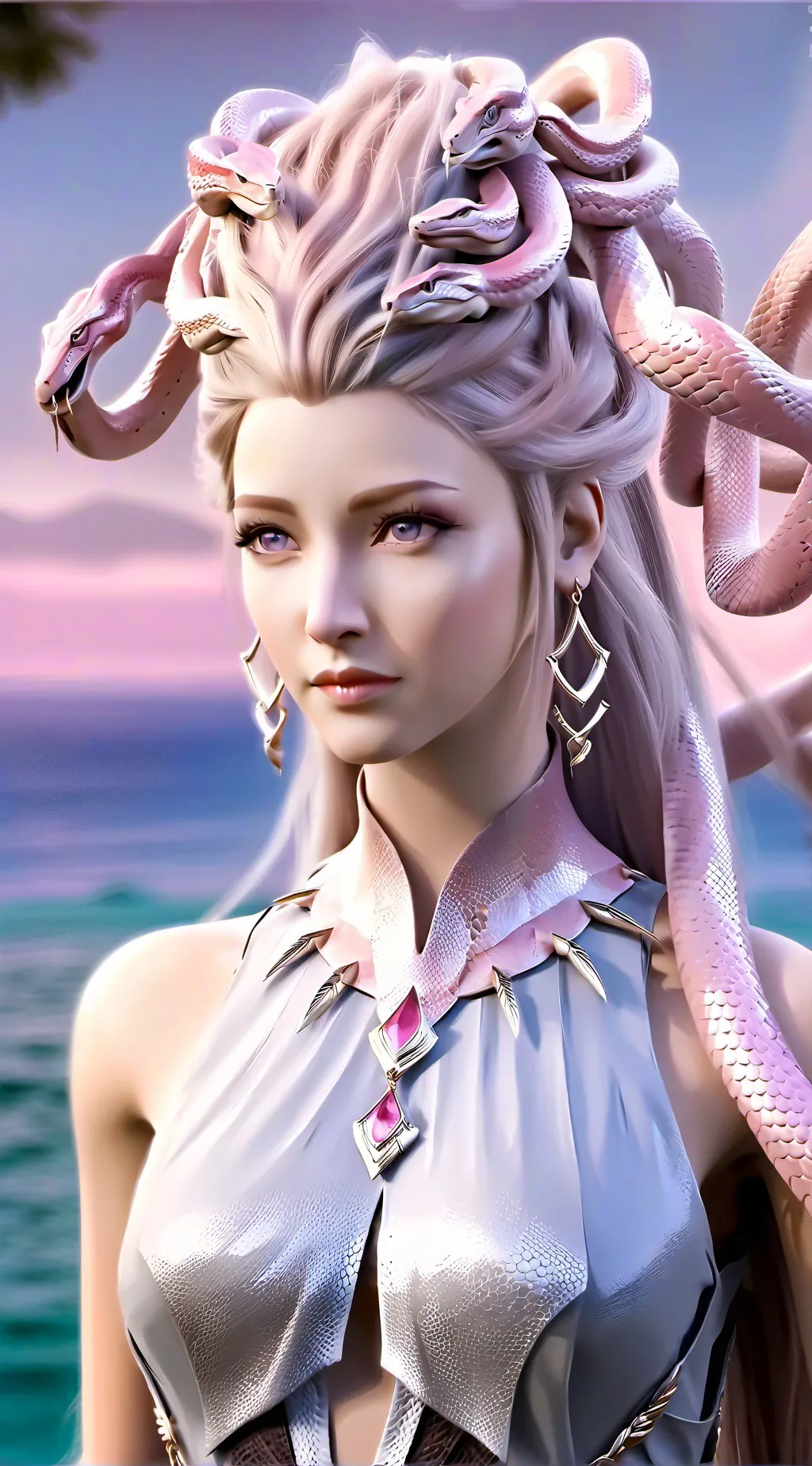 ai character: Medusa background