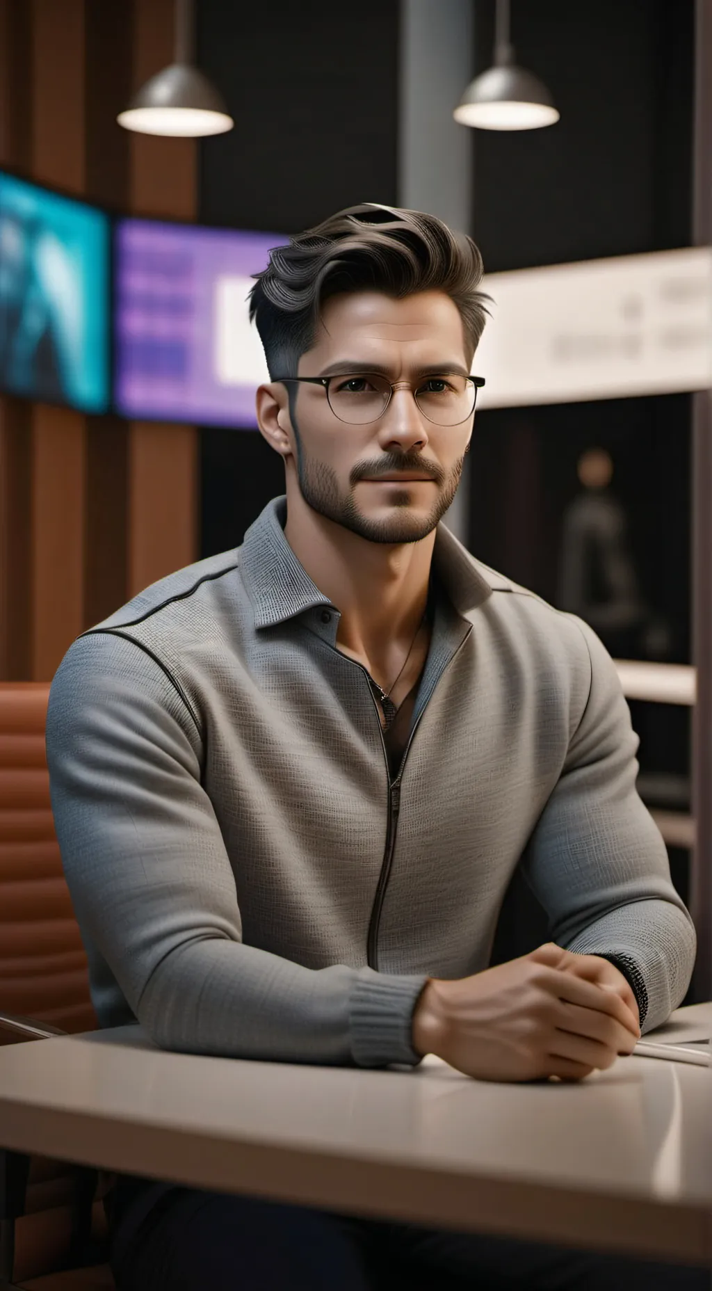 ai character: Andrew d. Luchen background