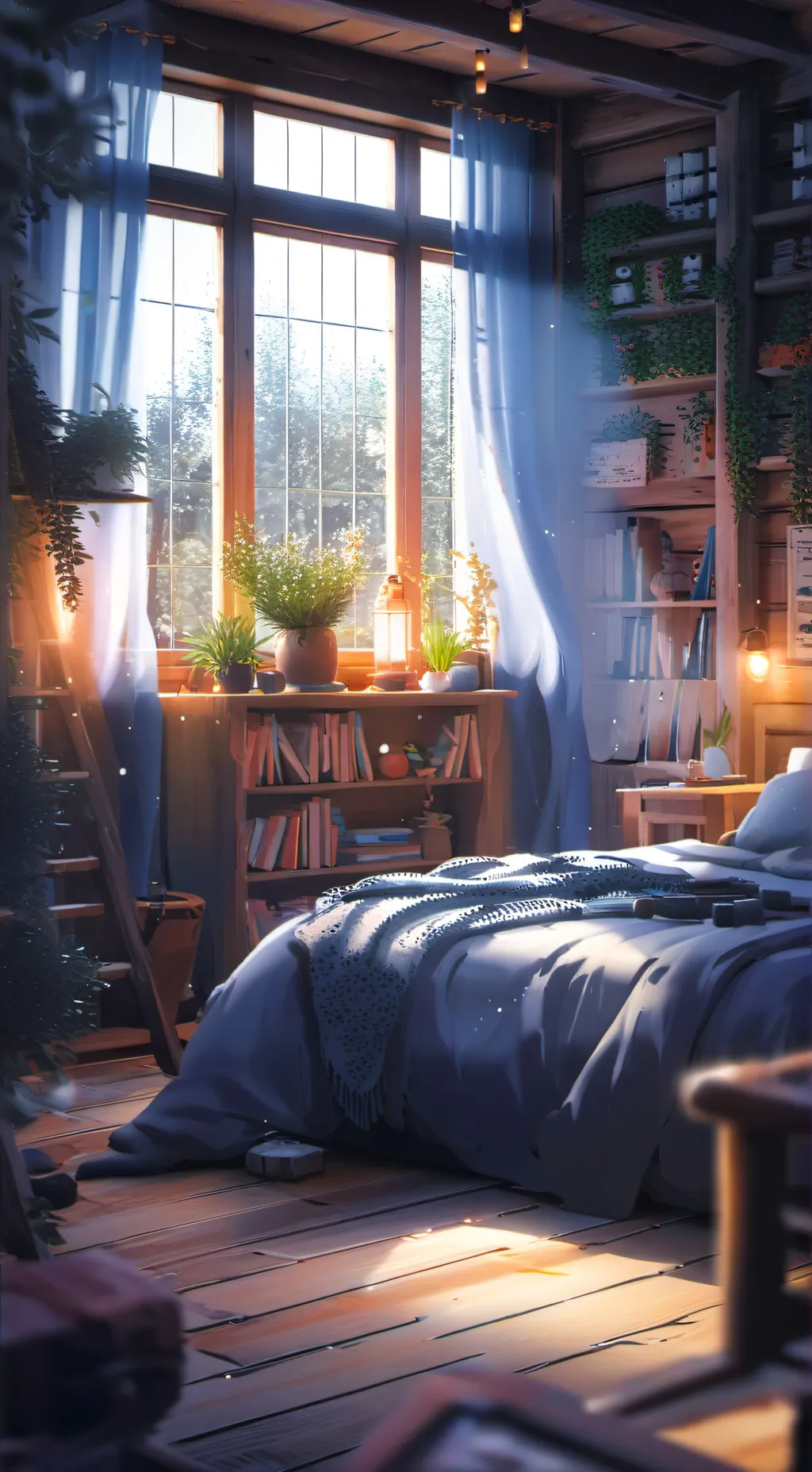 ai character: Sleepover background