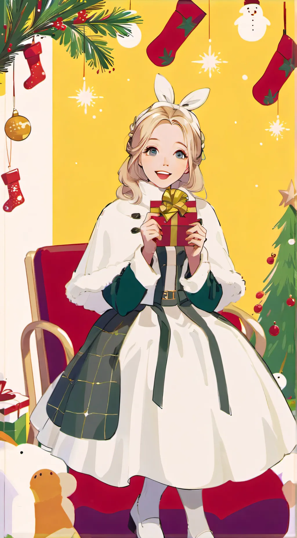 ai character: Rosy background