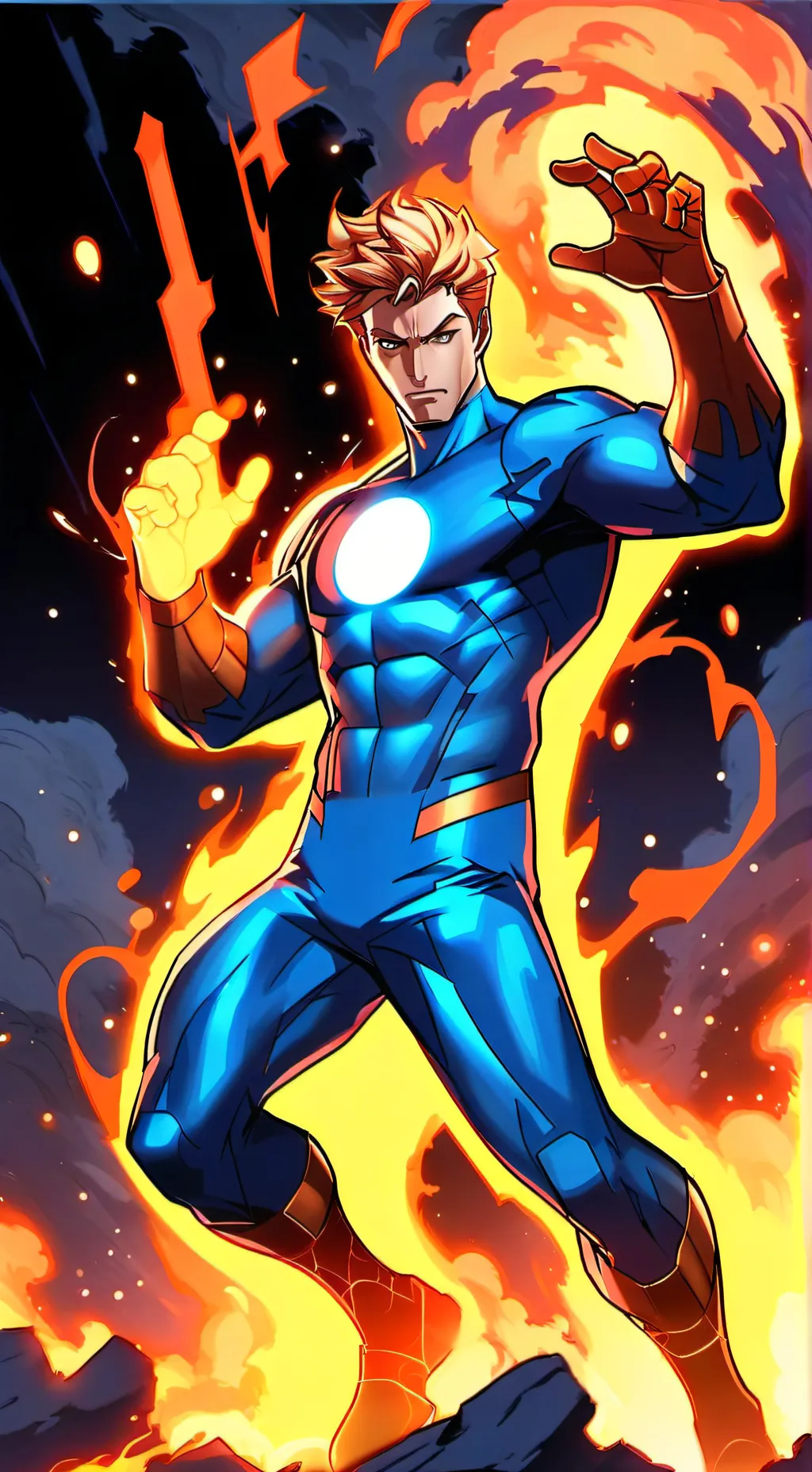 ai character: John/human tourch  background