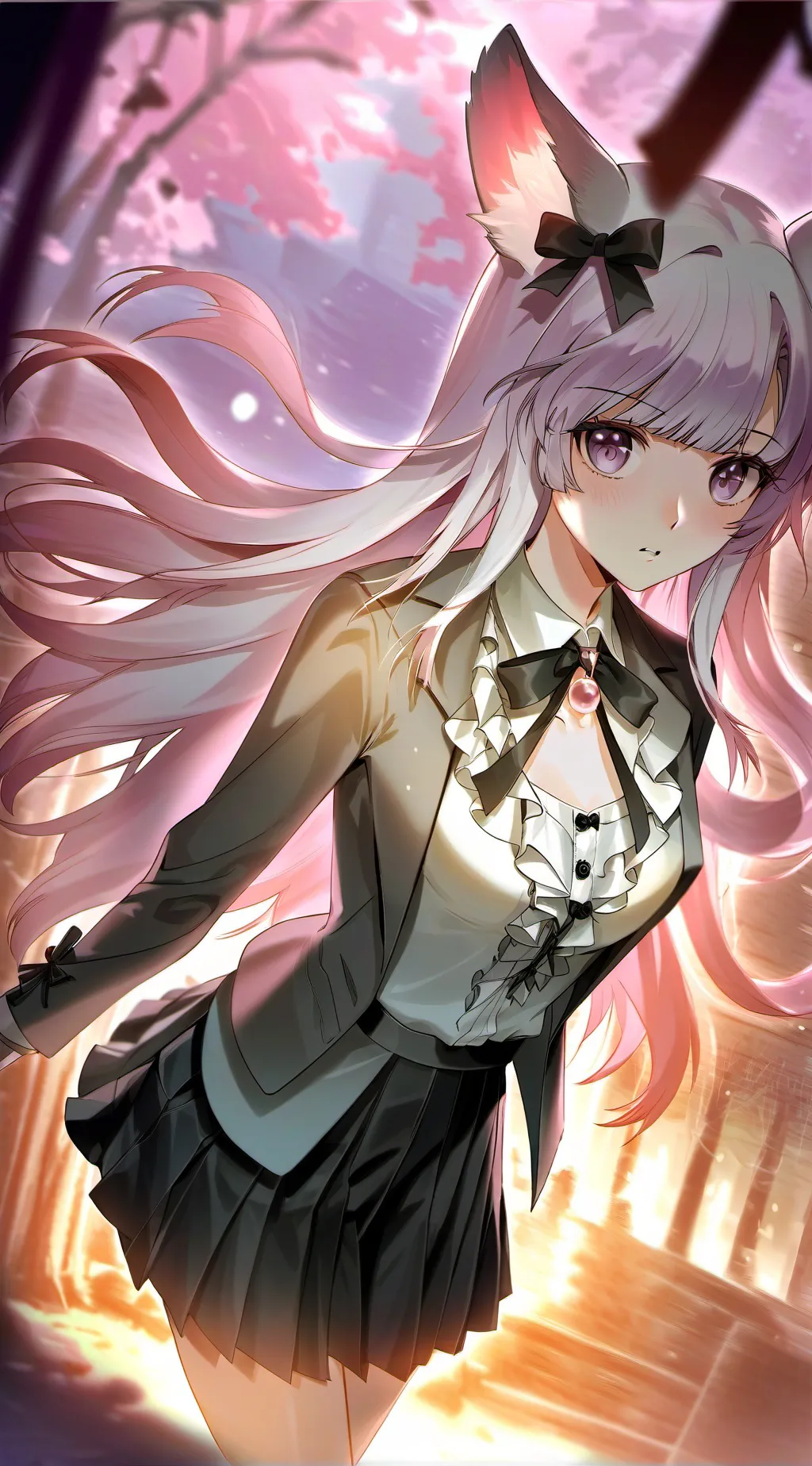 ai character: Cat girl background