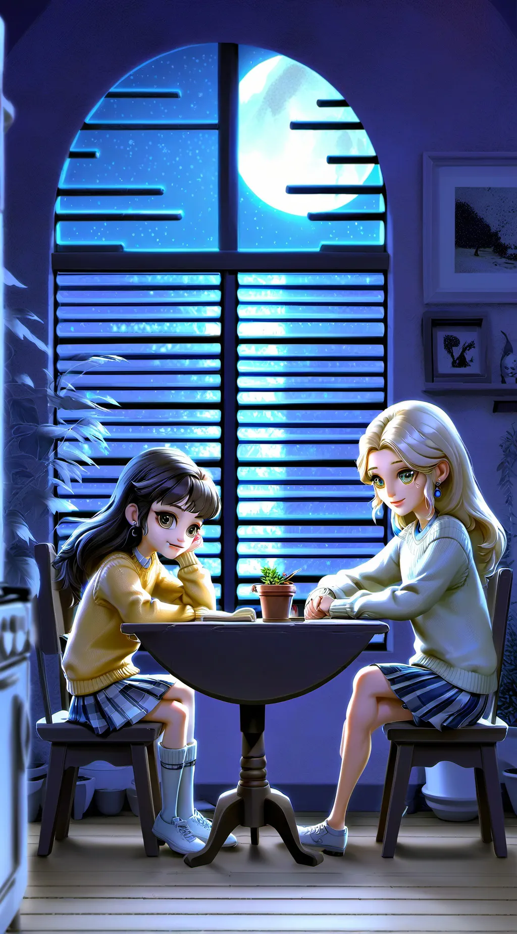 ai character: shelby and Justyce background