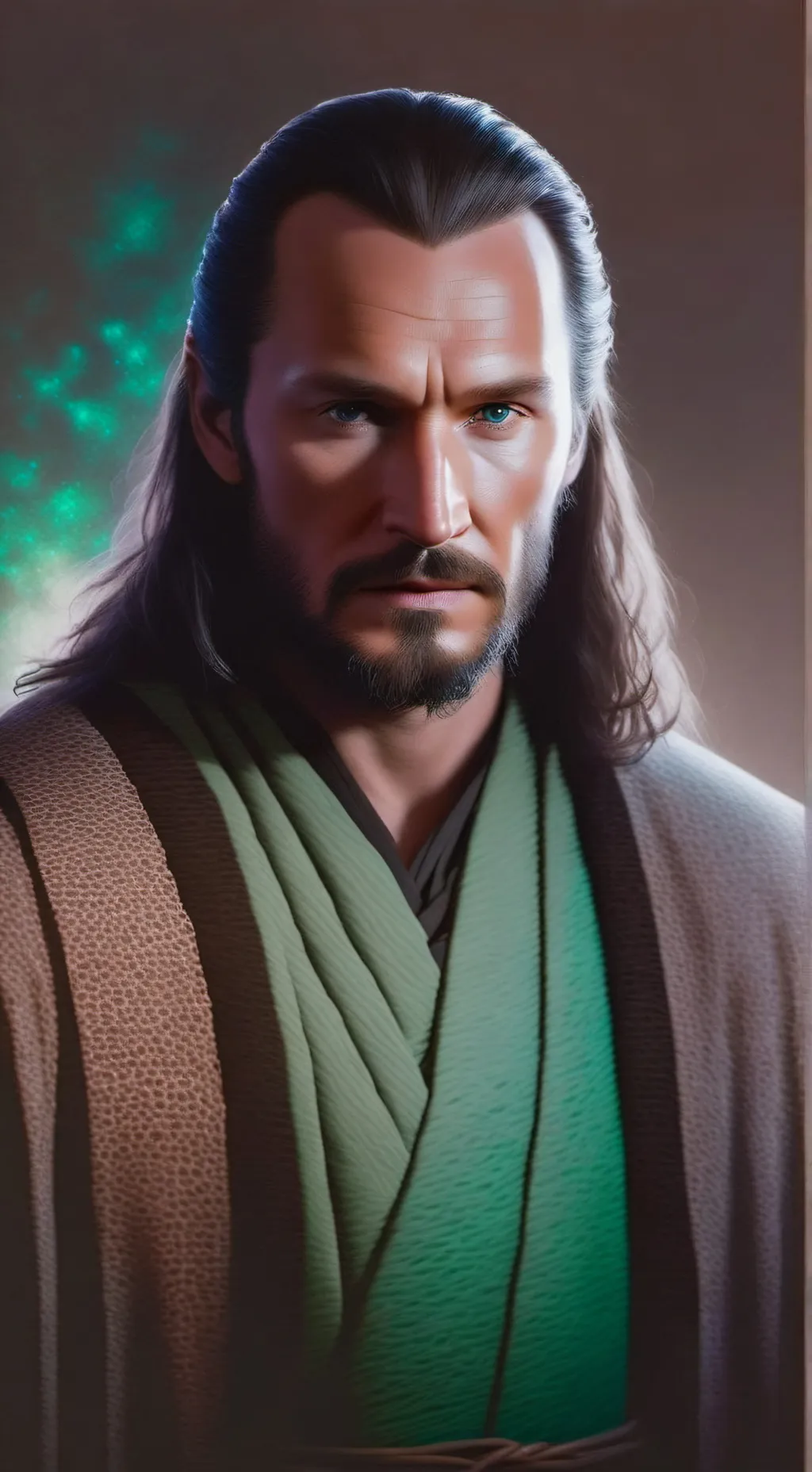 ai character: Qui-gon Jinn  background