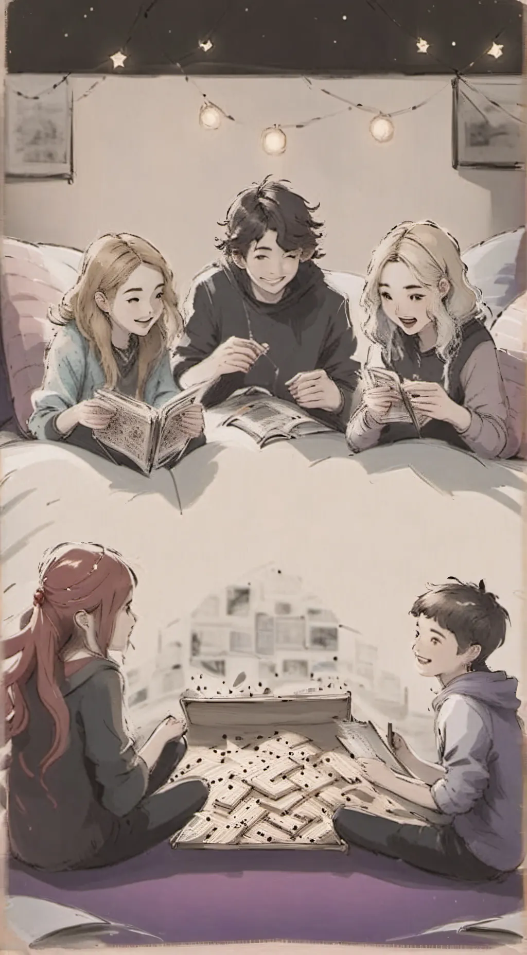 ai character: sleep over  background