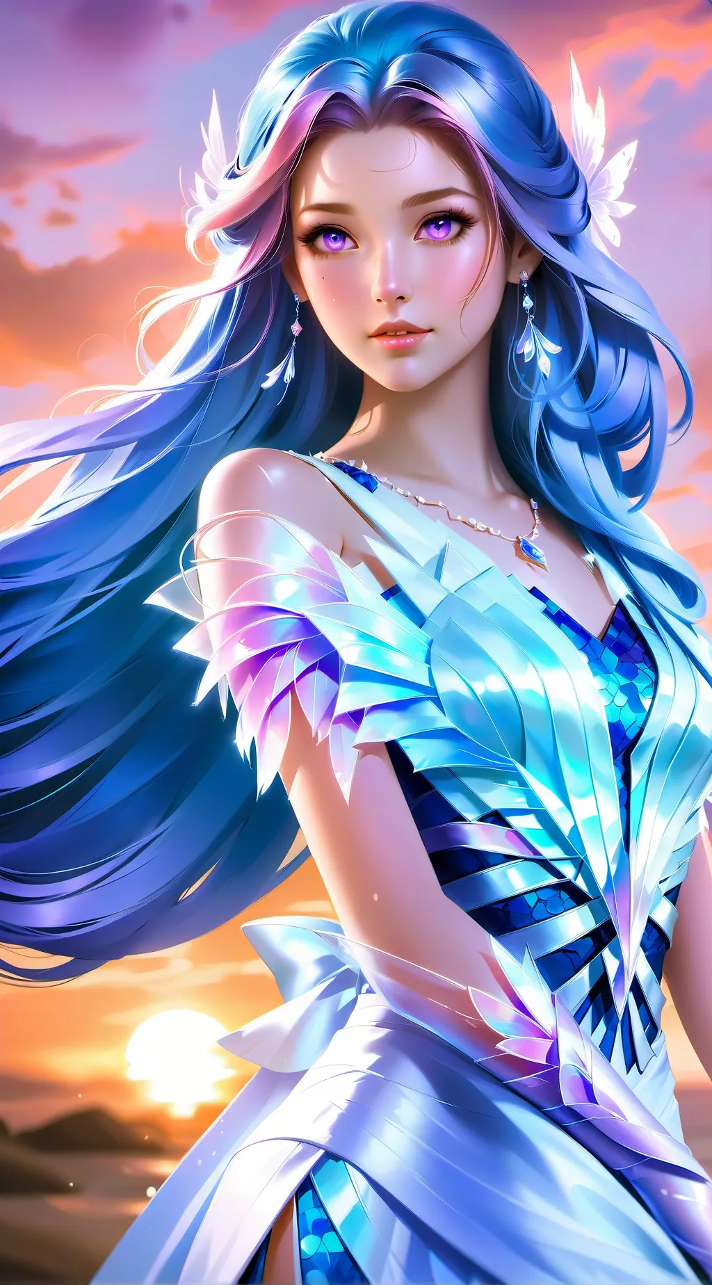 ai character: Sapphire  background