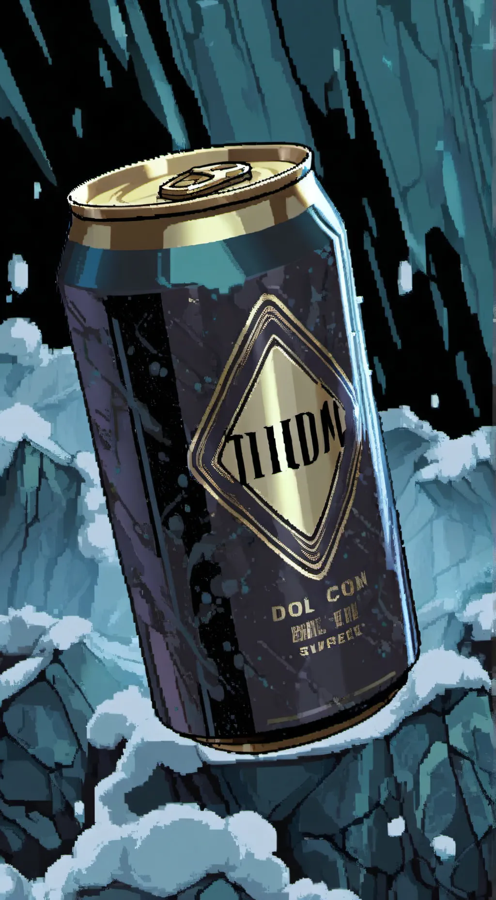 ai character: Gold Doom soda background