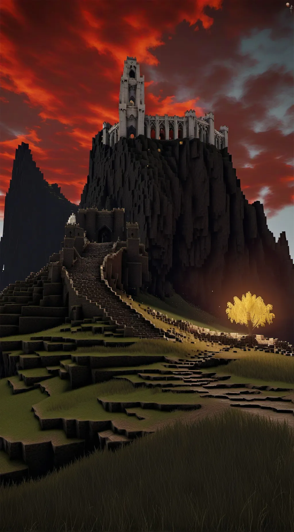 ai character: MHA at Minecraft background