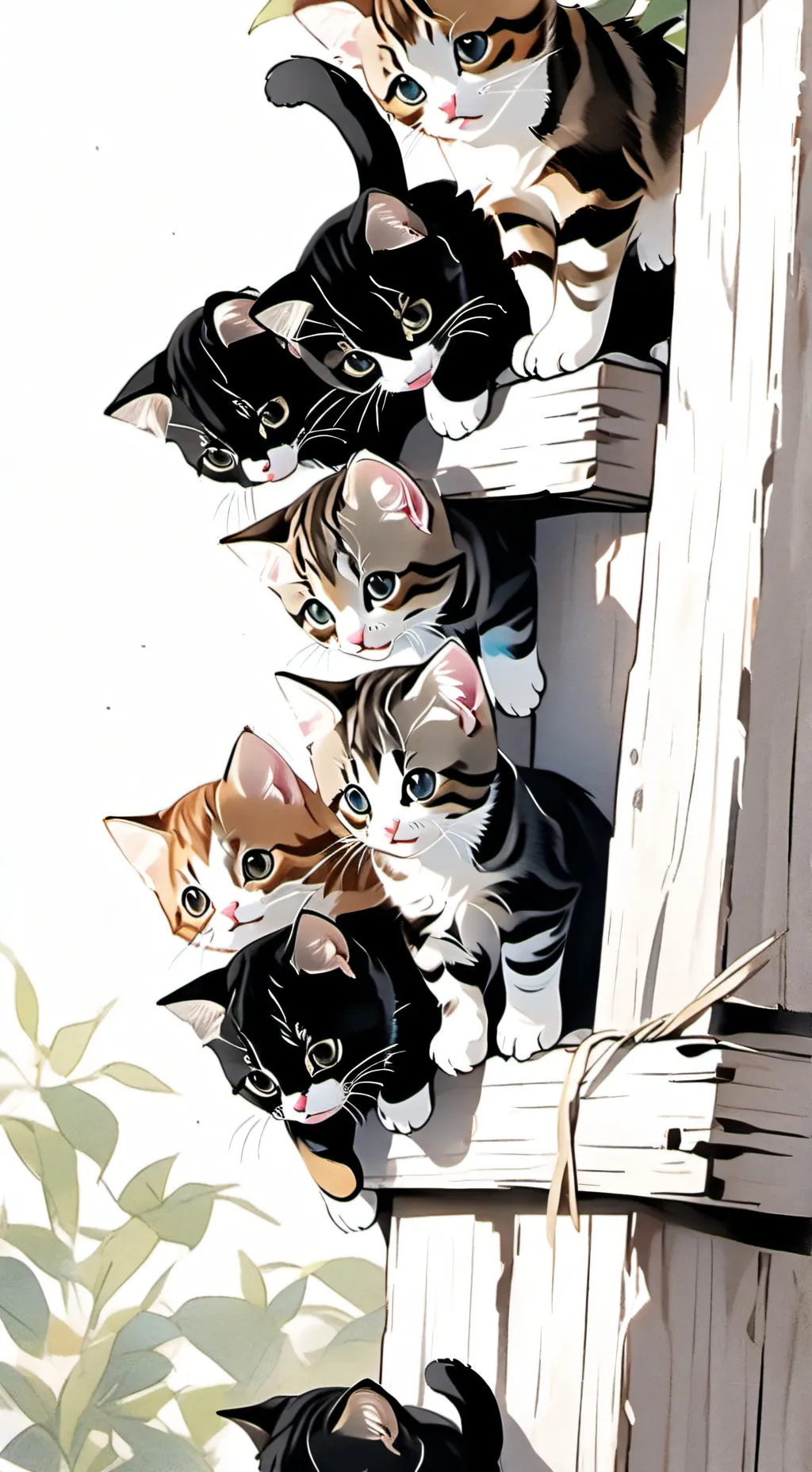 ai character: homeless kittens  background