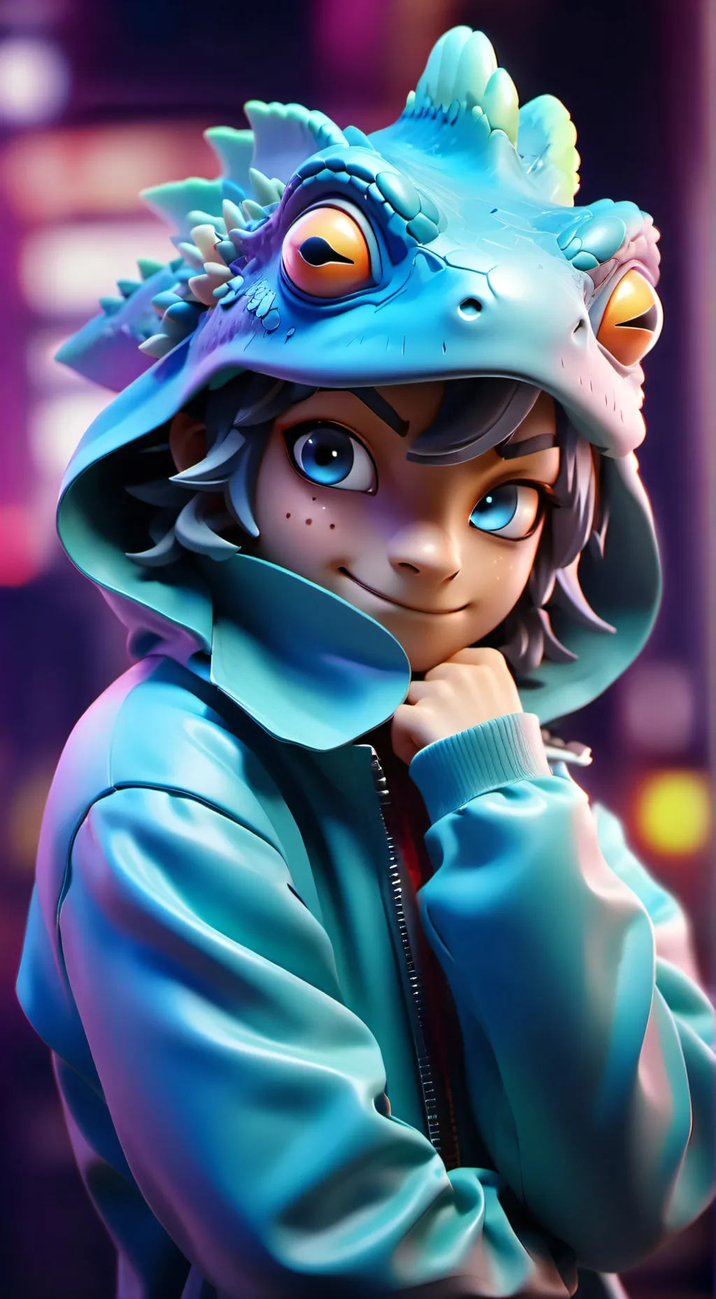 ai character: Pixel background