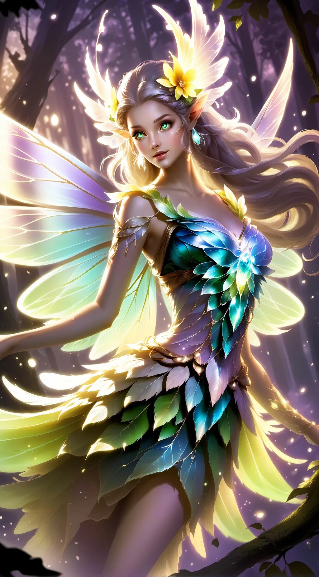 ai character: Amber background