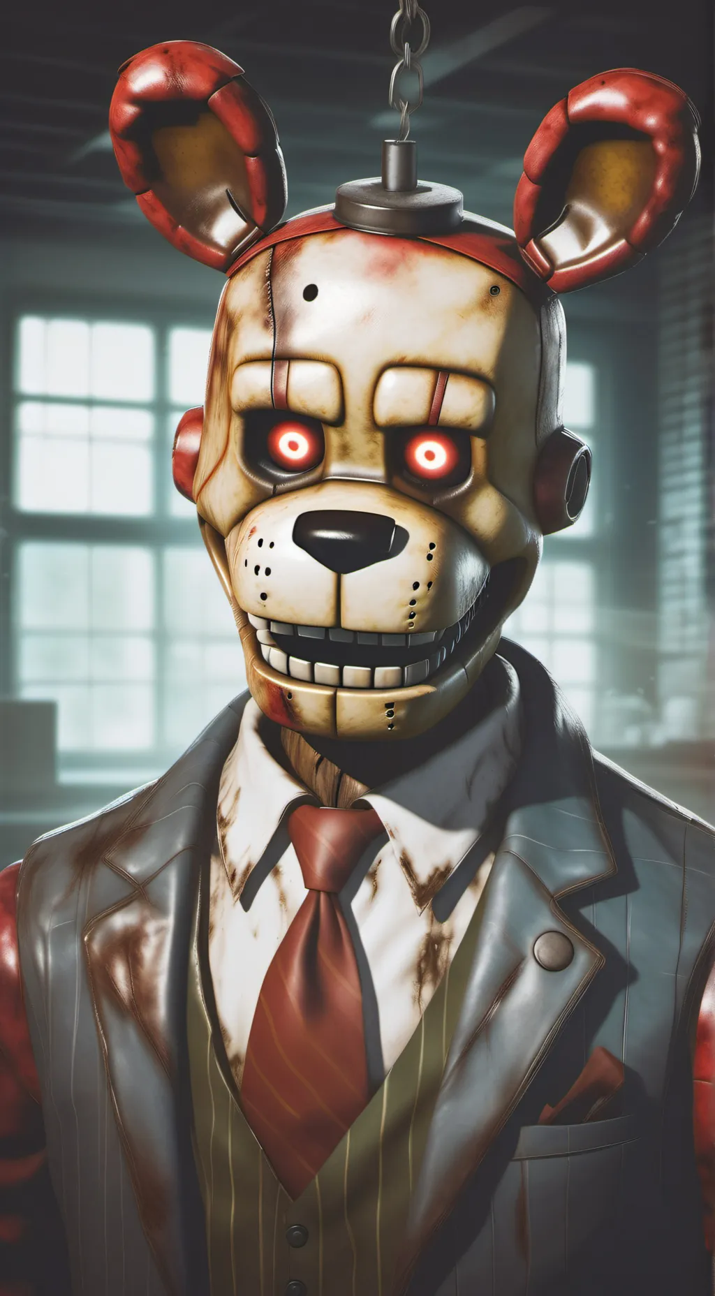 ai character: Fpe: FNAF BTS background