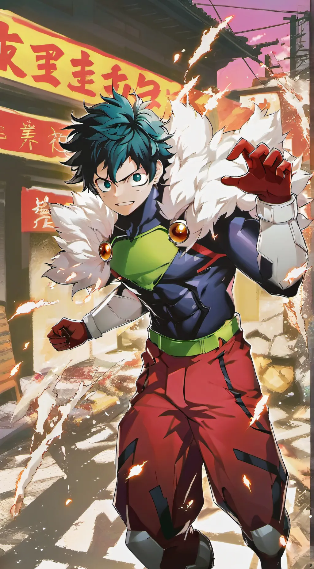 ai character: bakugo ded background
