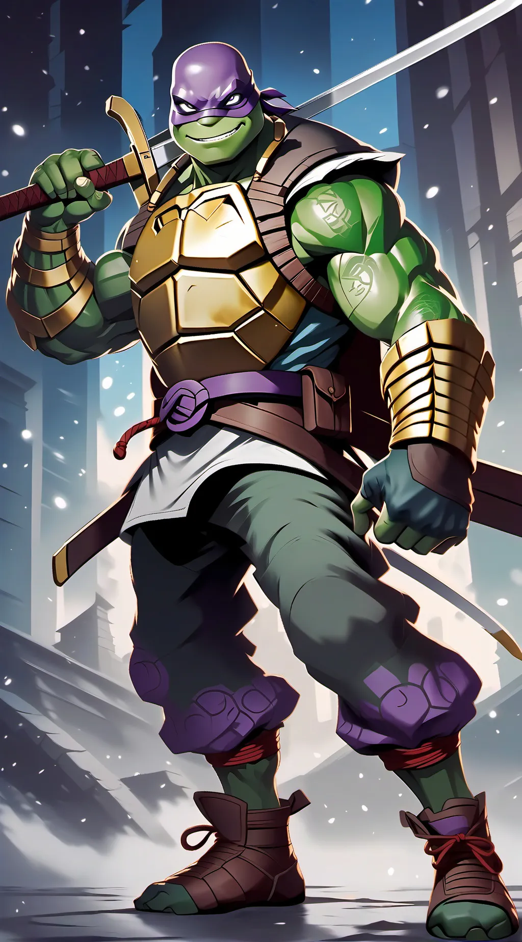 ai character: Evil Donnie TMNT background