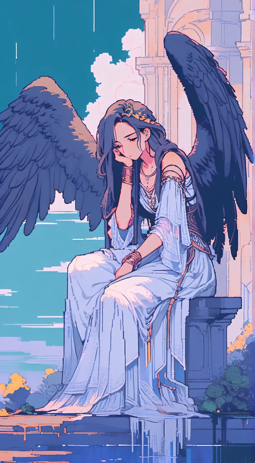 ai character: fallen angel background