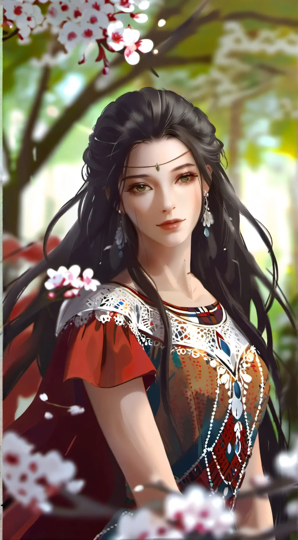 ai character: voz feminina uma  background