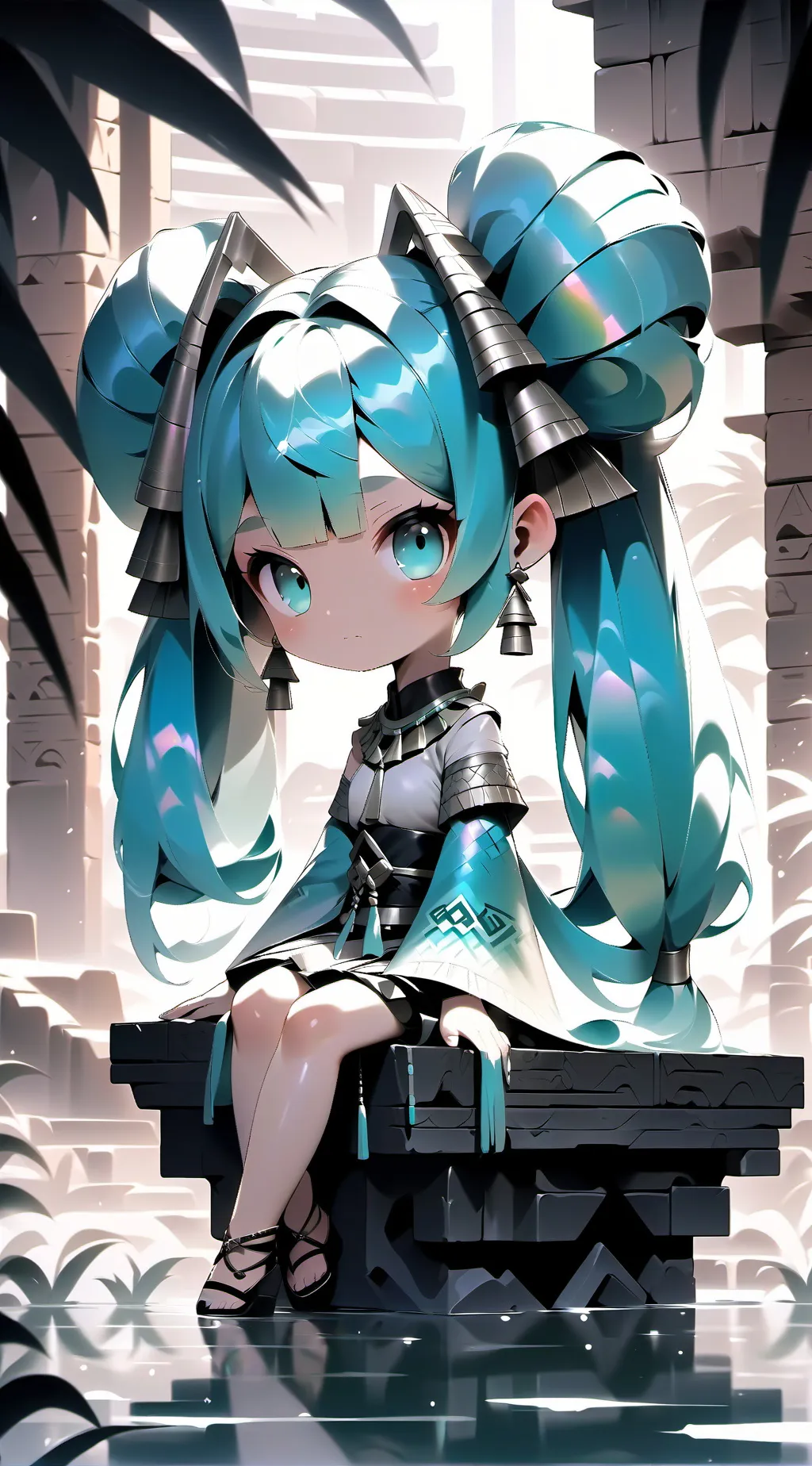 ai character: Miku Chan Maya background