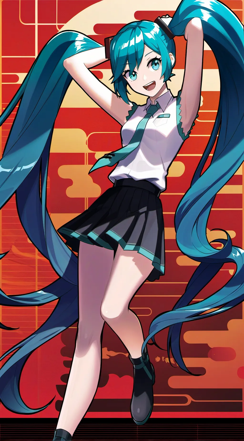 ai character: Hatsune miku background
