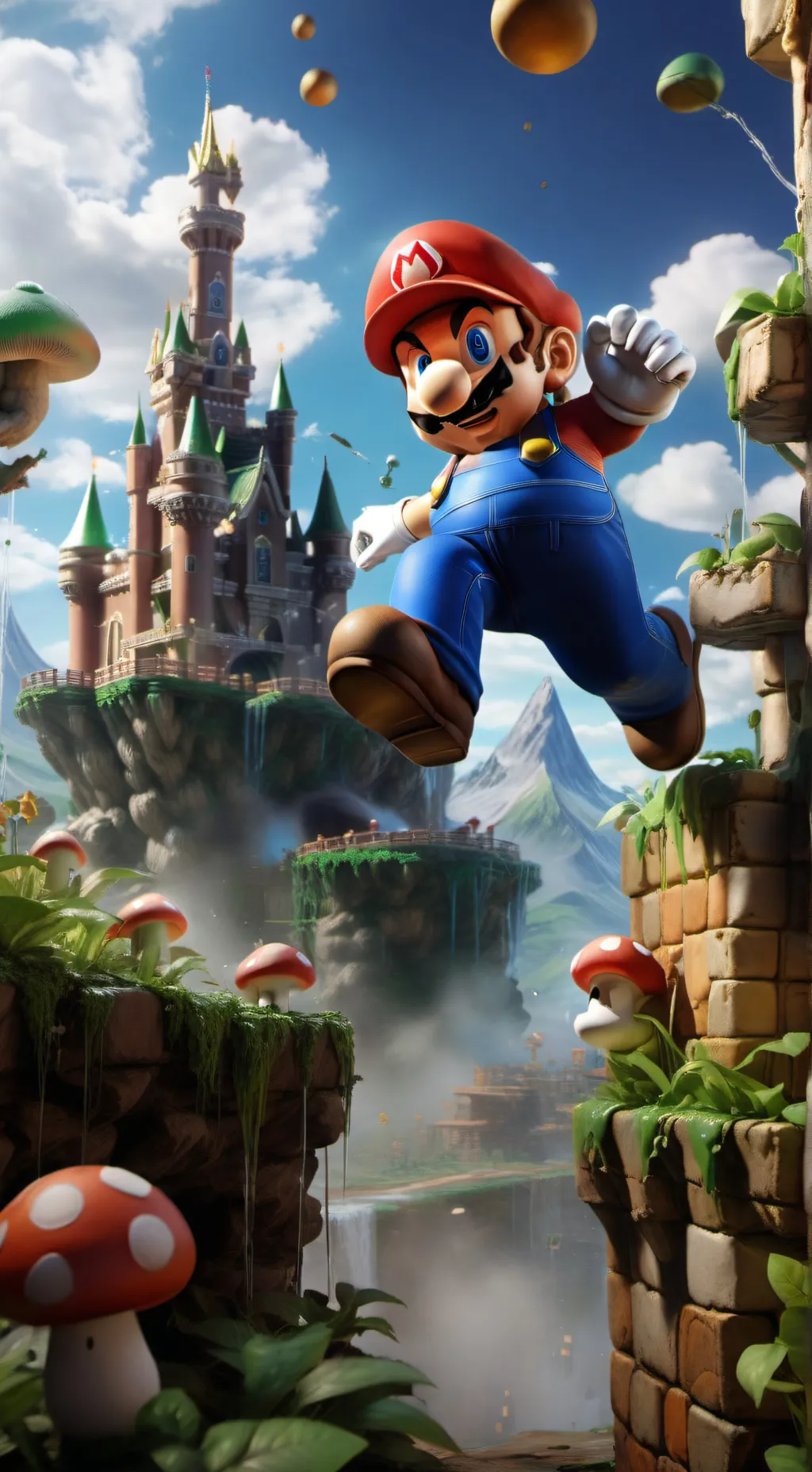 ai character: MARIO BROSS  background