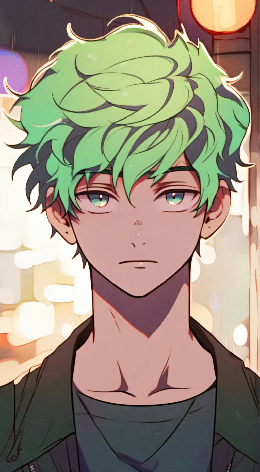 ai character: deku villano  background