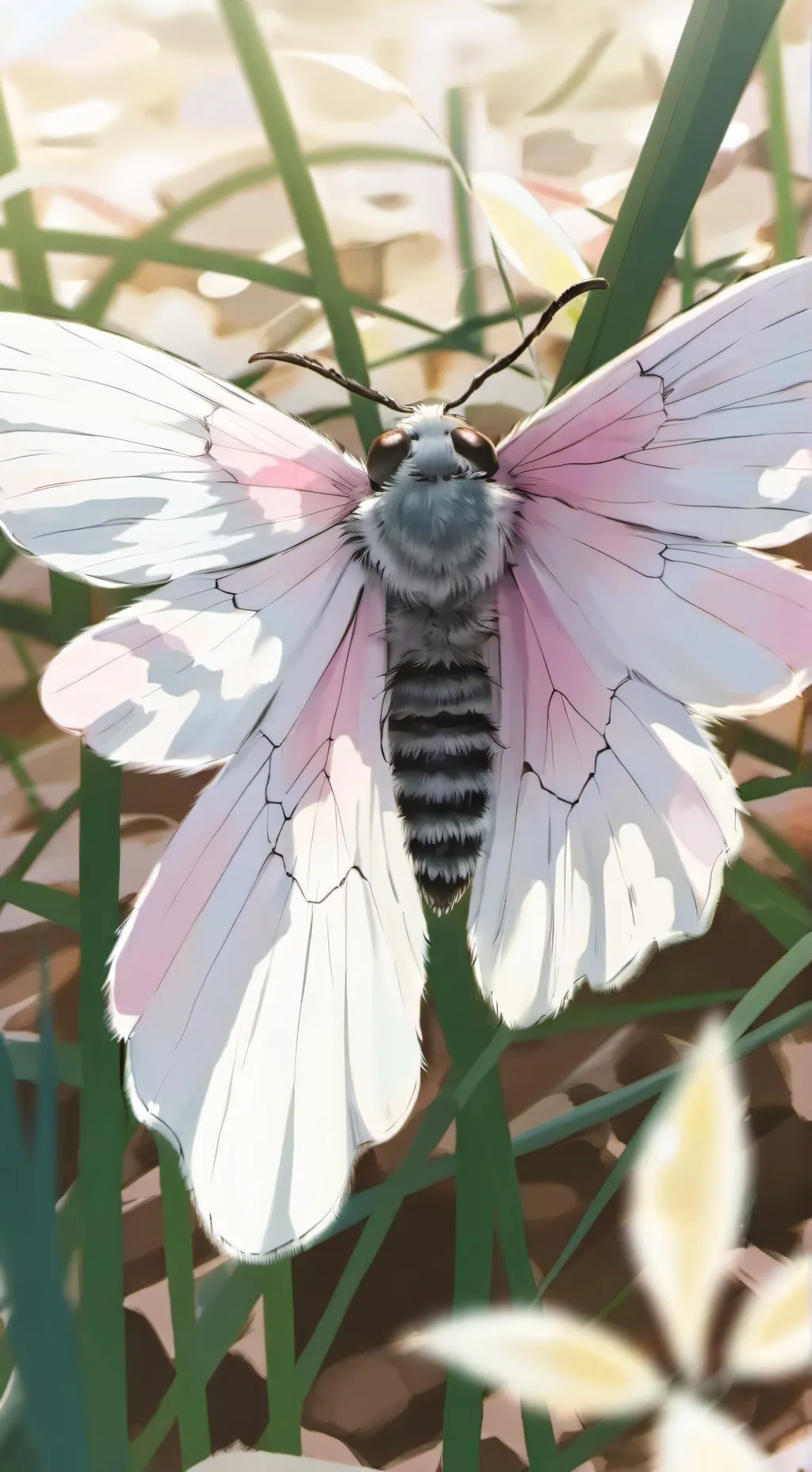 ai character: pink moth background