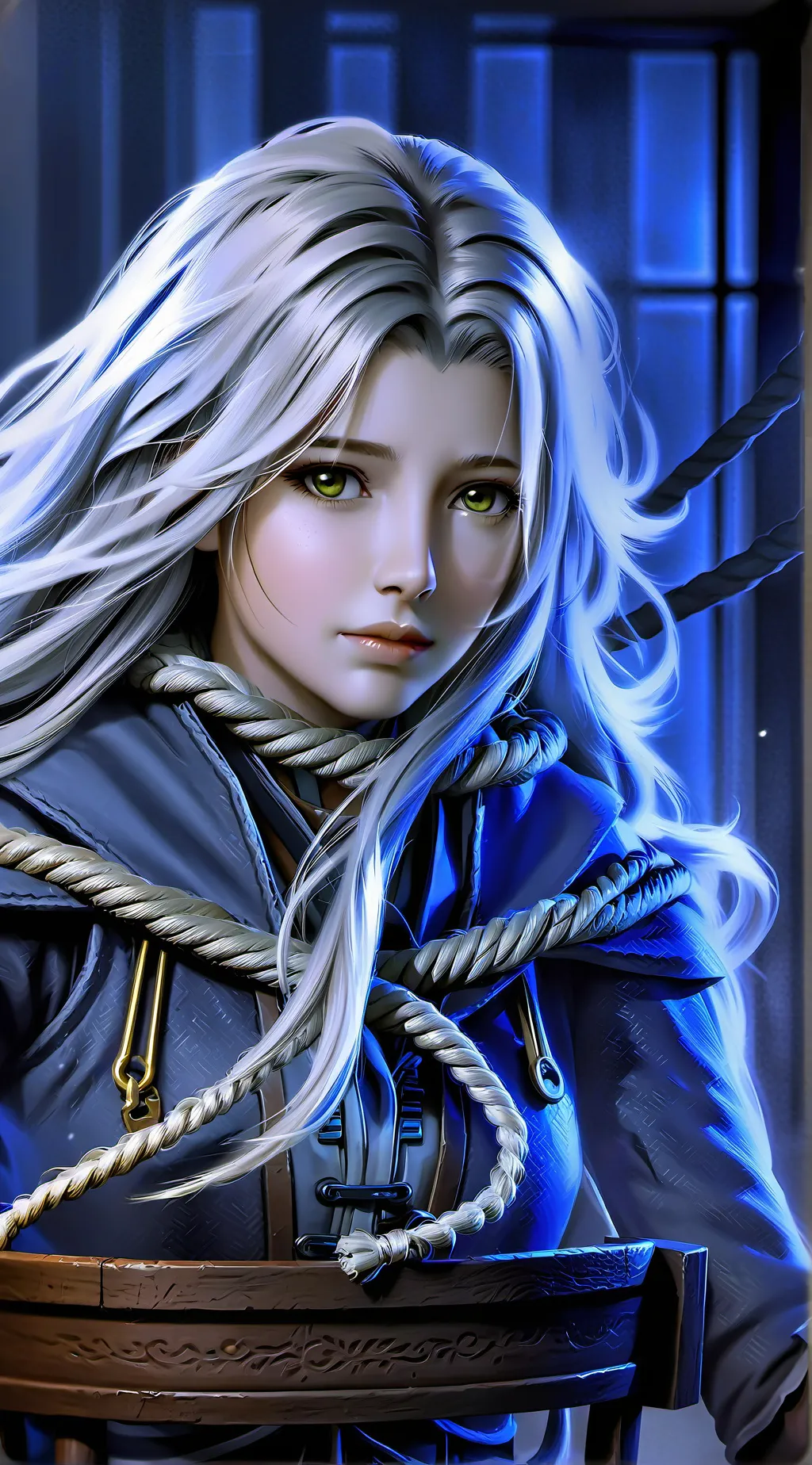 ai character: winter  background