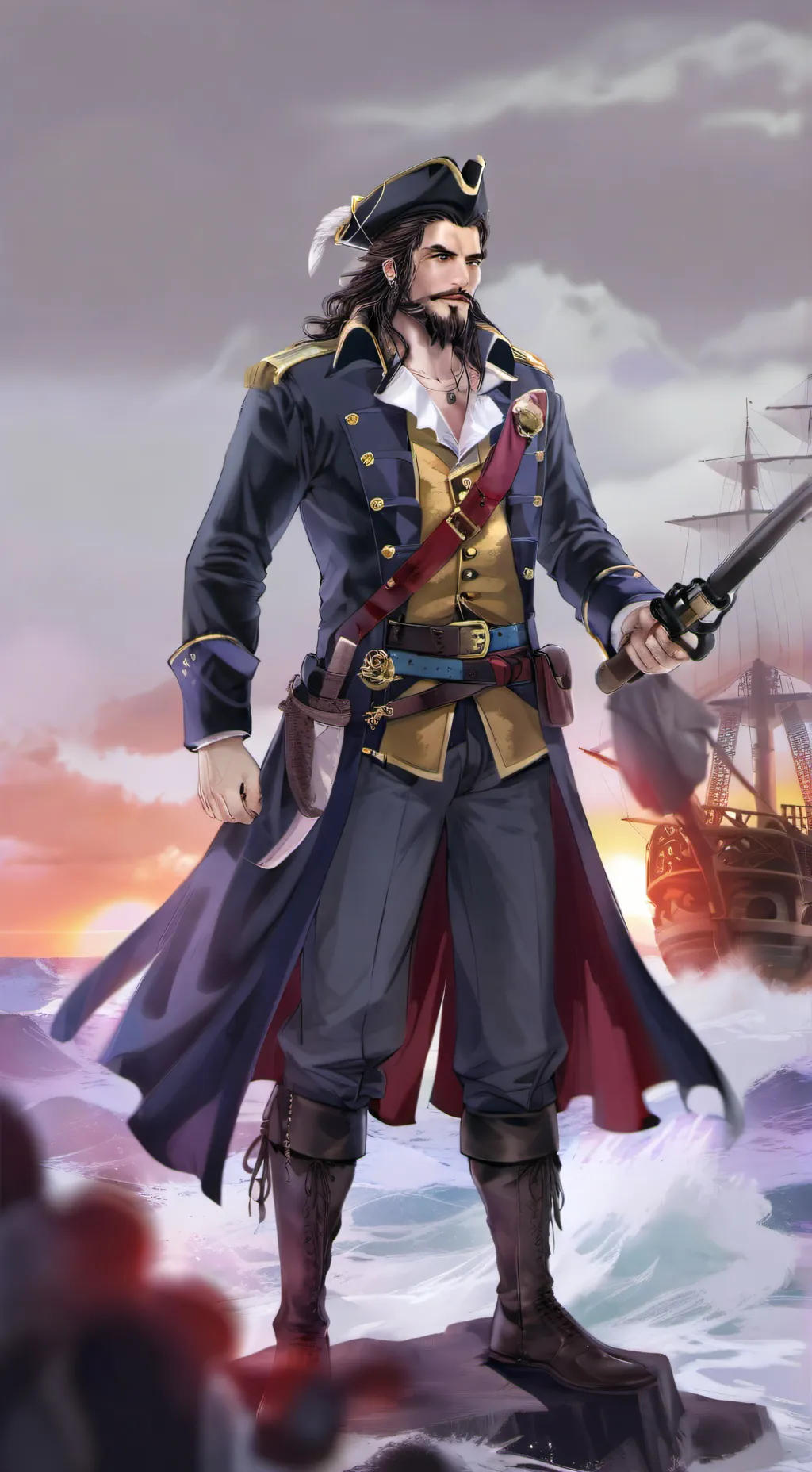 ai character: Pirate adventure background