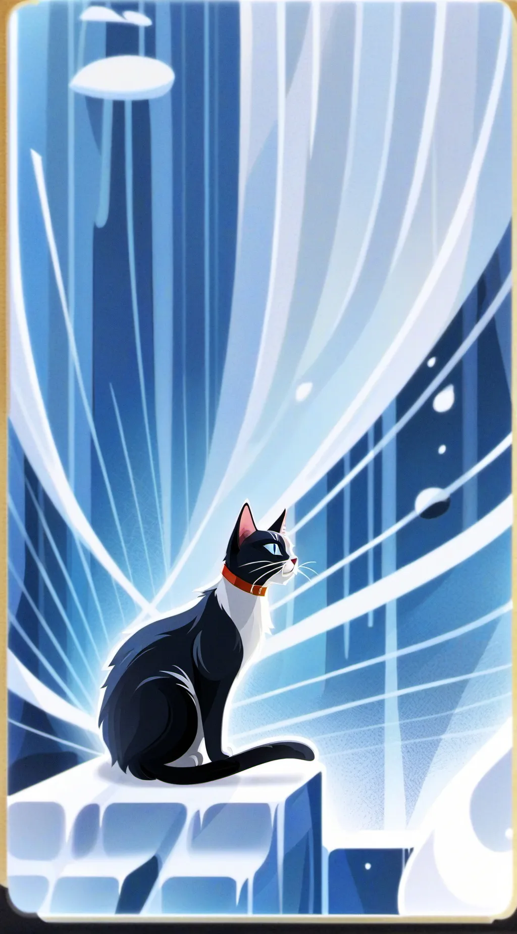 ai character: Magic cat. background